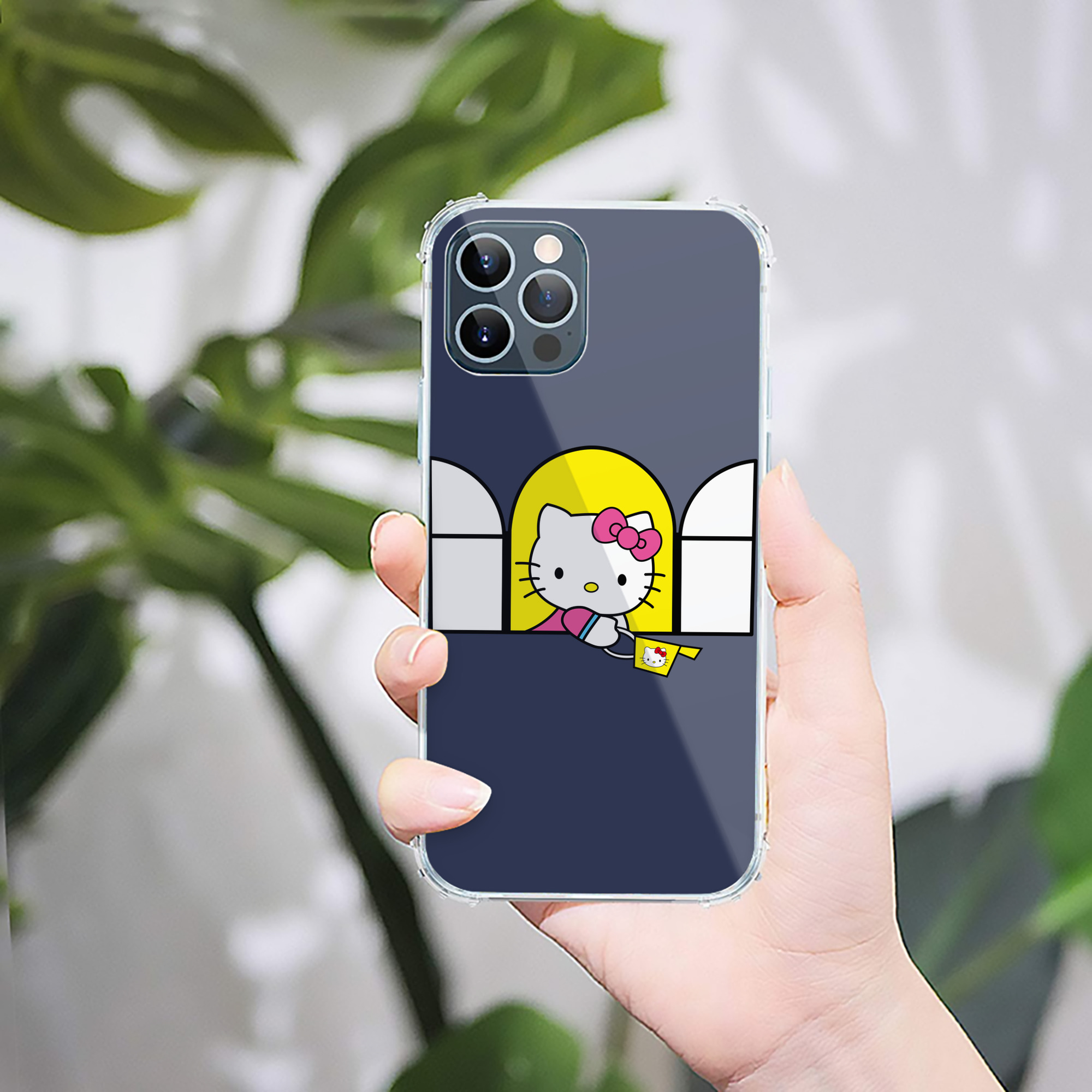 （画像用） Hello Kitty ハローキティ 【iPhone 12シリーズ対応】透明スマホケース（クリアソフトケース）